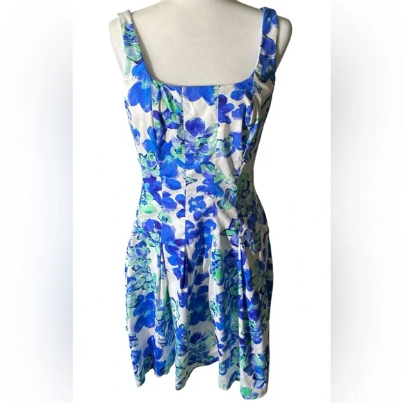 Ralph Lauren Blue Floral Mini Dress - Picture 9 of 11